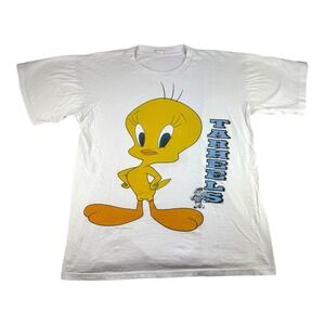 Vintage University of North Carolina Tweety Looney Tunes T Shirt Mens XL 1995
